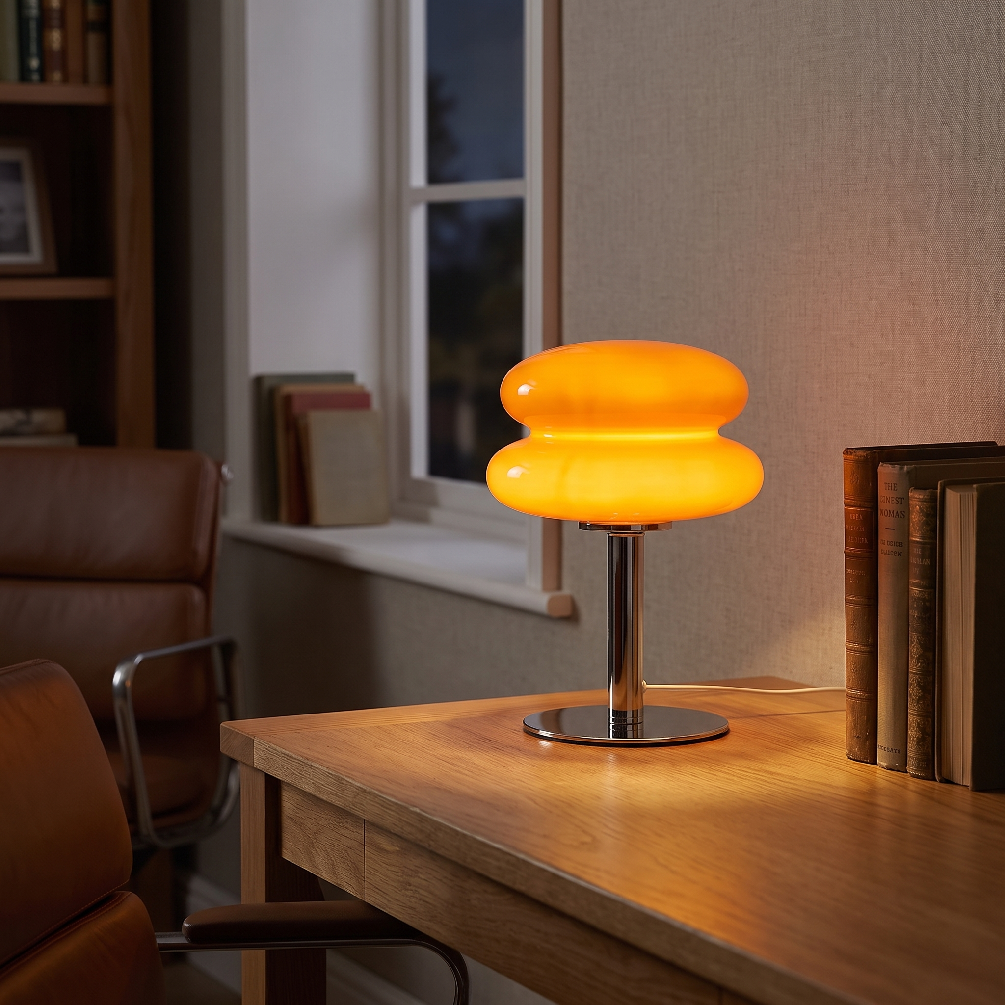 Mira lamp on a desk in a quiet study
