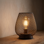 Close detail of the Halden mesh casting light
