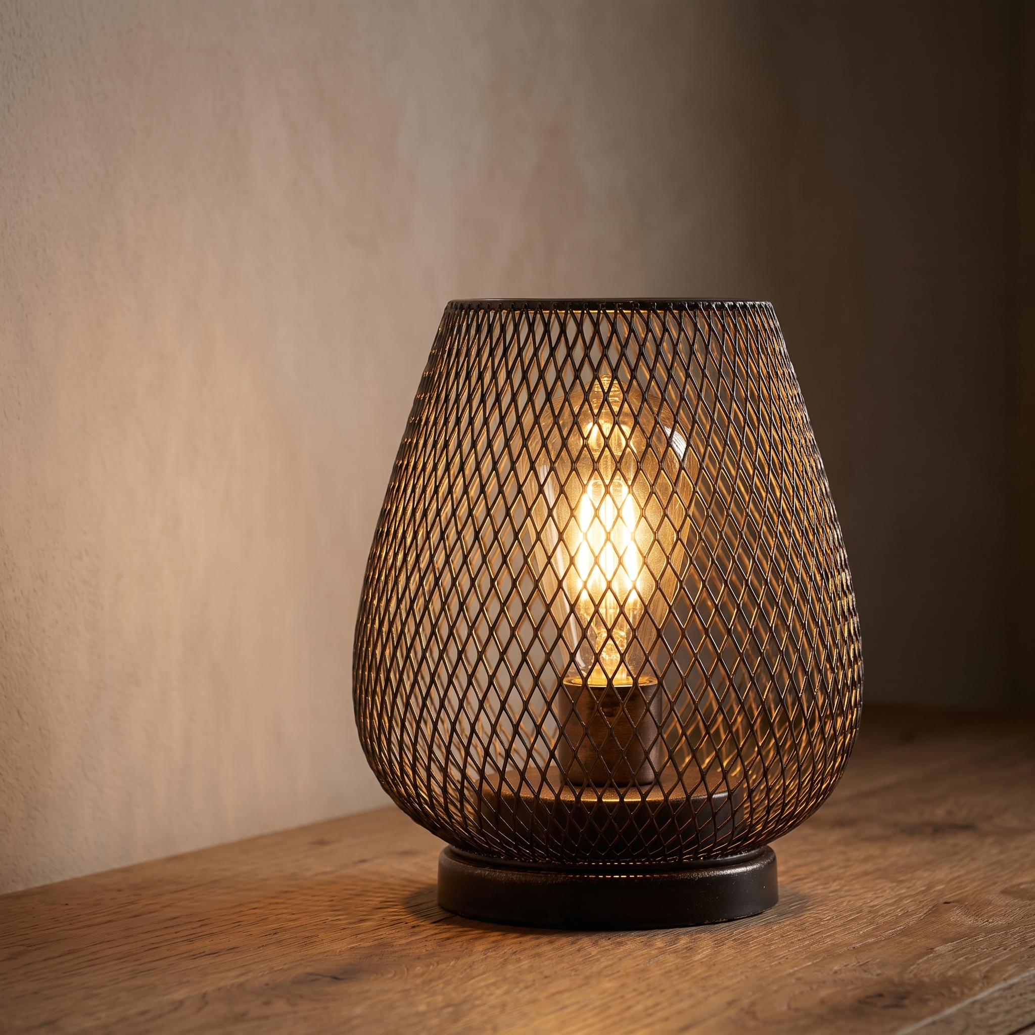 Close detail of the Halden mesh casting light