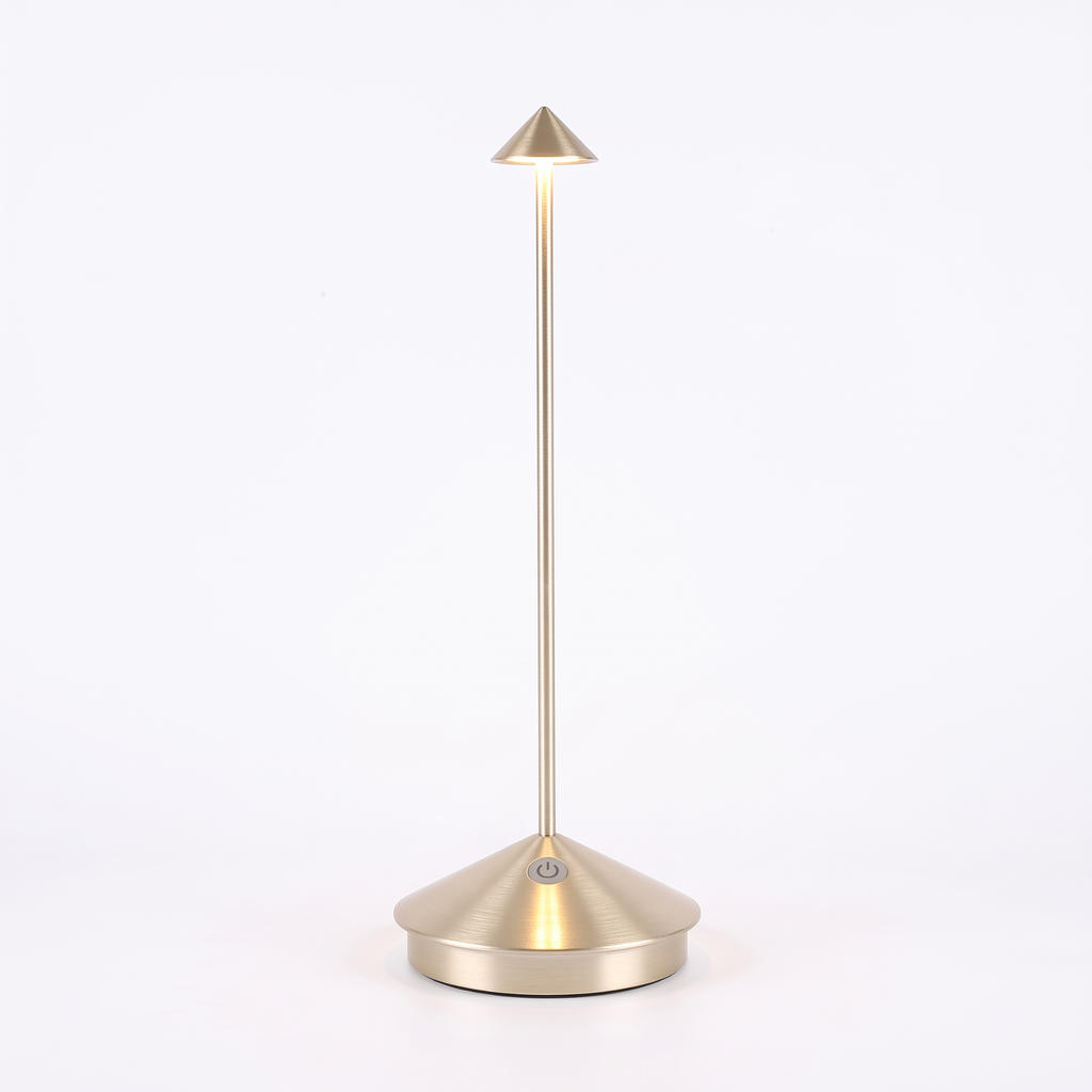 Lumia cordless table lamp in champagne gold