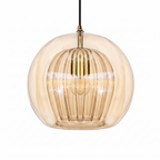 Orbel glass globe pendant light in amber glass