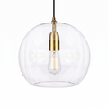 Orbel glass globe pendant light in clear glass